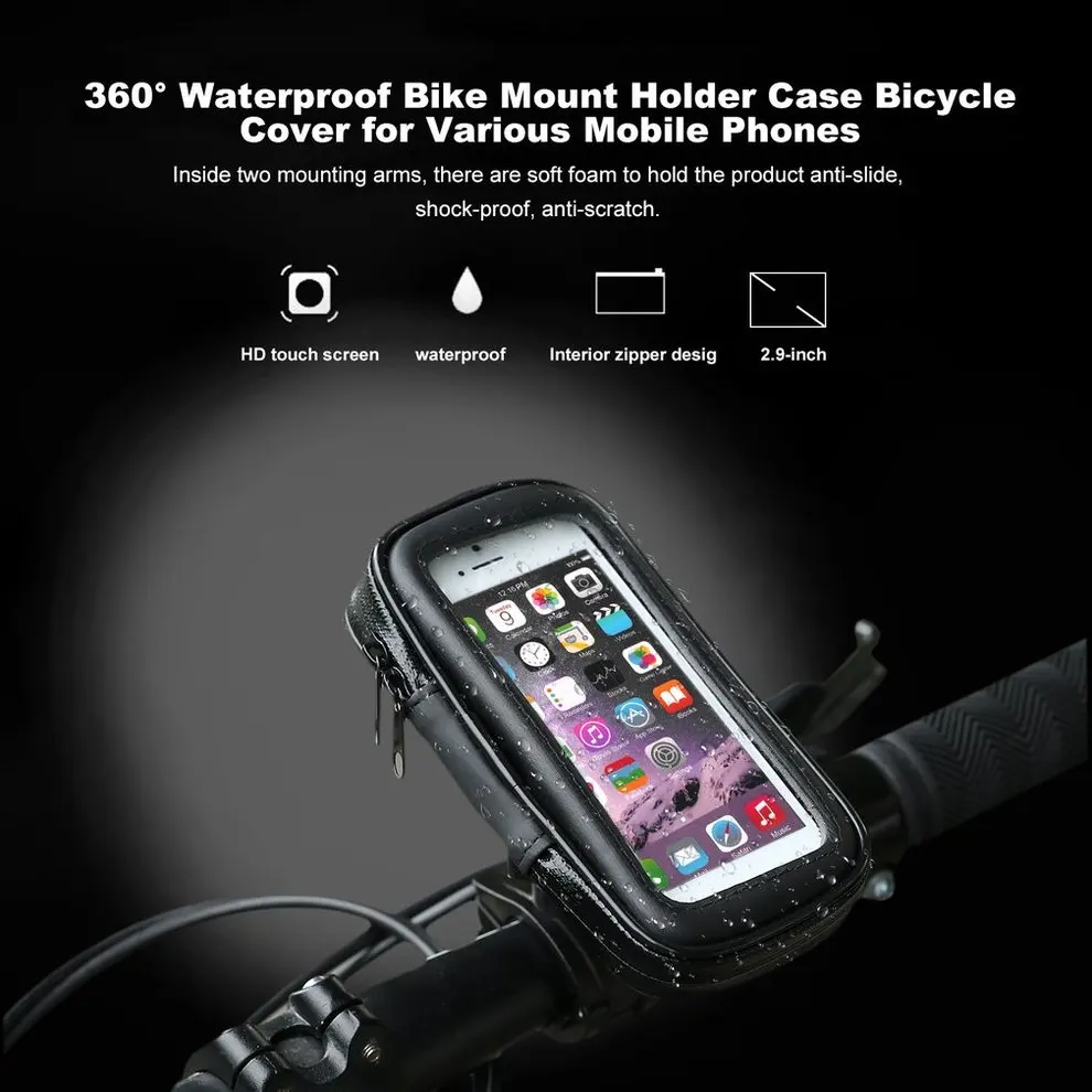 10 Pcs 360 Waterproof Bike Mount Holder Case Bicycle Cover for Various Mobile Phones |
