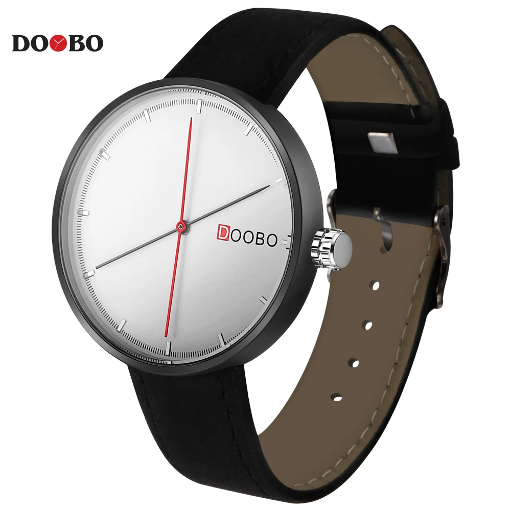Часы наручные DOOBO D008 Мужские кварцевые люксовые брендовые с кожаным ремешком