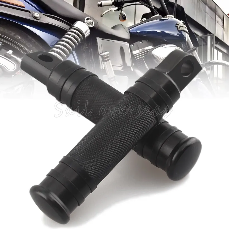 Алюминиевые черные педали для ног Harley XL883 1200 Touring Sportster V Rod Fat Bob Бесплатная