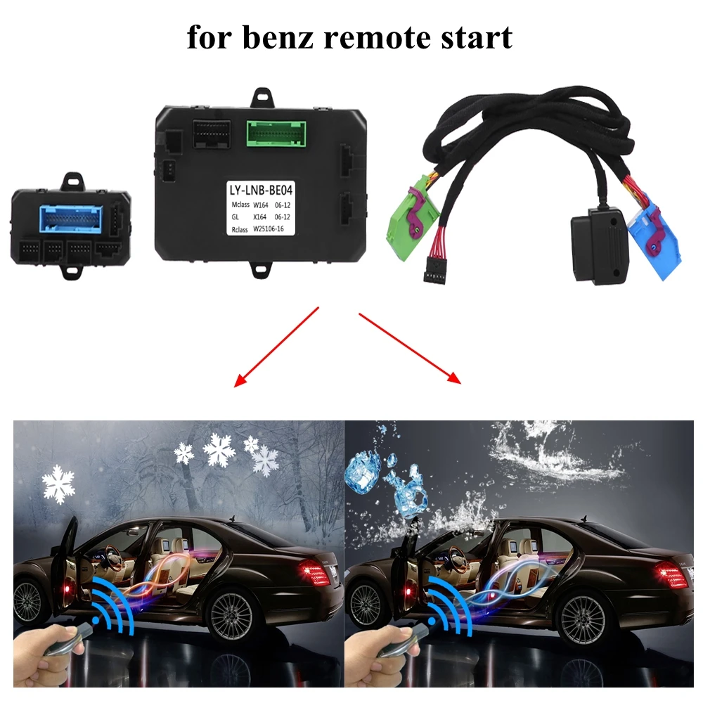 

PLUSOBD Remote Car Starter Engine Remote Start Stop For Benz ML W164 GL X164 R W251 Plug And Play No Factory Key Chip Inside Car