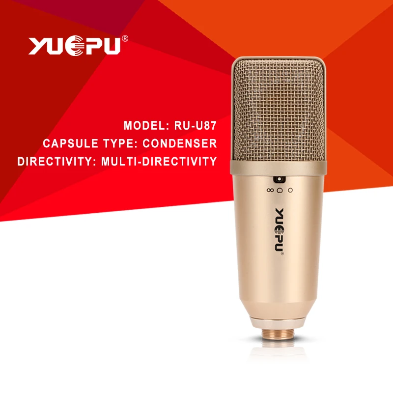 Профессиональный конденсаторный микрофон YUEPU U87 Большая диафрагма высокая