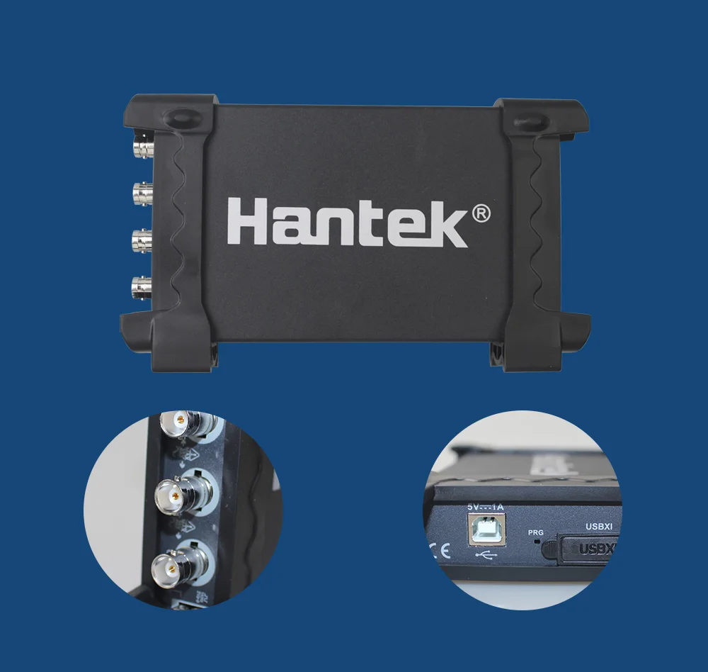 Hantek автомобильный Осциллограф портативный USB осциллограф для ПК 6074BE bc bd USB 2,0 интерфейс 4CH 70 МГц более 80 типов с зондами