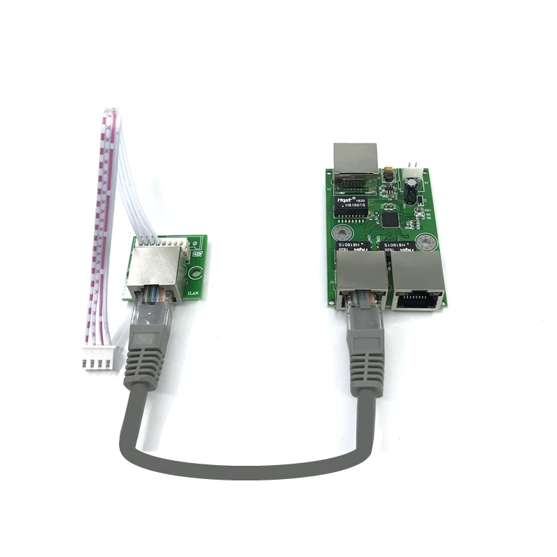 OEM factory direct mini fast 10 / 100mbps 3-port Ethernet network lan hub switch board two-layer pcb 3 rj45 5V 12V head port | Электроника