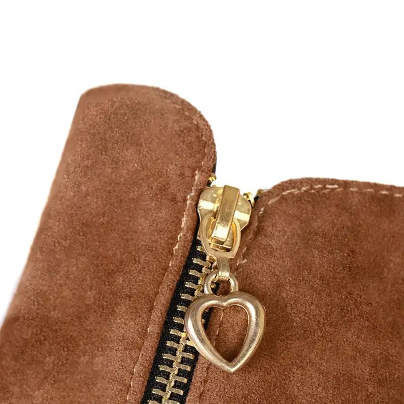 CoolCept женские зимние ботинки на высоком каблуке платформа молнии клин каблук