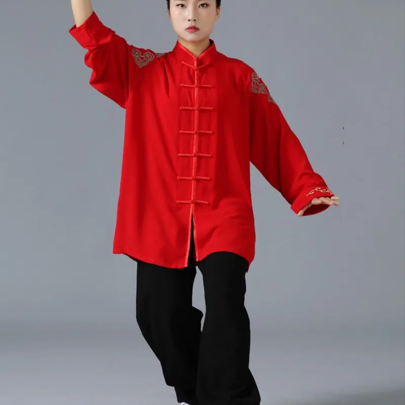 Новинка 2021 женская одежда для Тай Чи китайский спортивный комплект Wushu с вышивкой