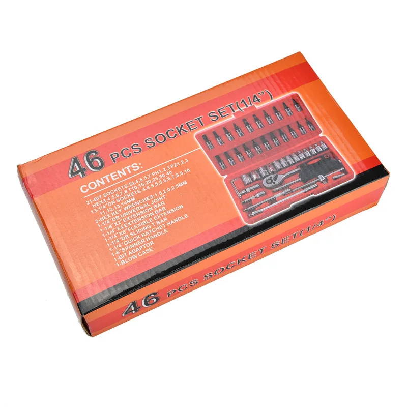Набор торцевых ключей высокого качества 46 шт. универсальные трещотки y llave trinquete
