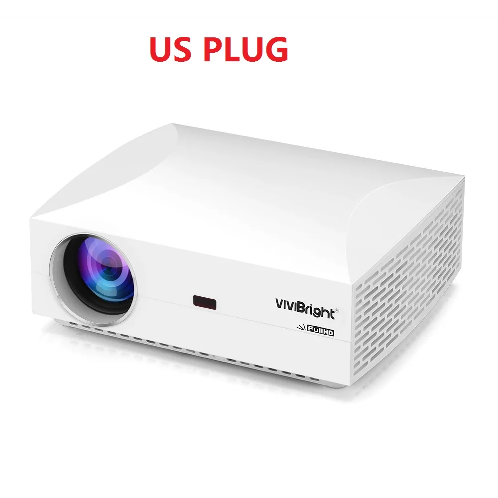 White US Plug VIVIBRIGHT F30 ЖК-проектор домашний развлекательный коммерческий FHD 1920x1080 P 4200 люмен - Цвет: White US Plug