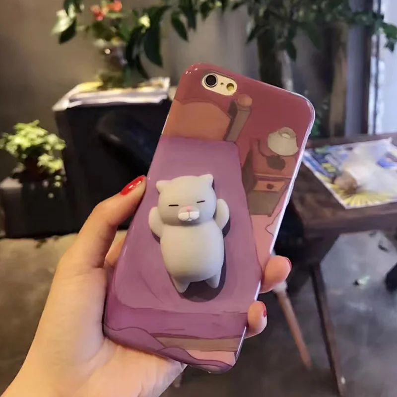 Polar Bear животных мягкими чехол для iPhone 7 6 S Давление выпуска squishi руб Cat