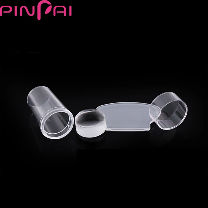 PinPai чистый прозрачный силиконовый Nail Книги по искусству штампа со скребком