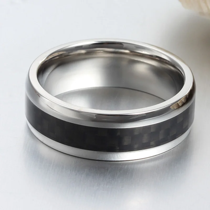 Обручальные кольца для мужчин и женщин из нержавеющей стали anello uomo R 094 ширина 8 мм