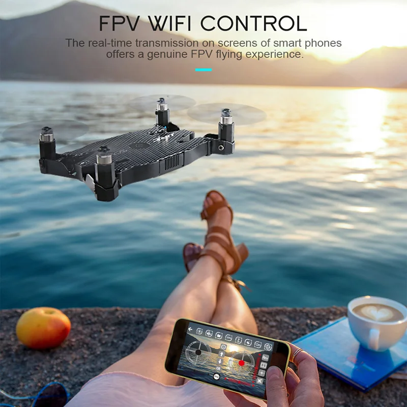 JJR/C H49 Карманный ультратонкий Wifi FPV селфи Дрон 720P камера складная рука RC