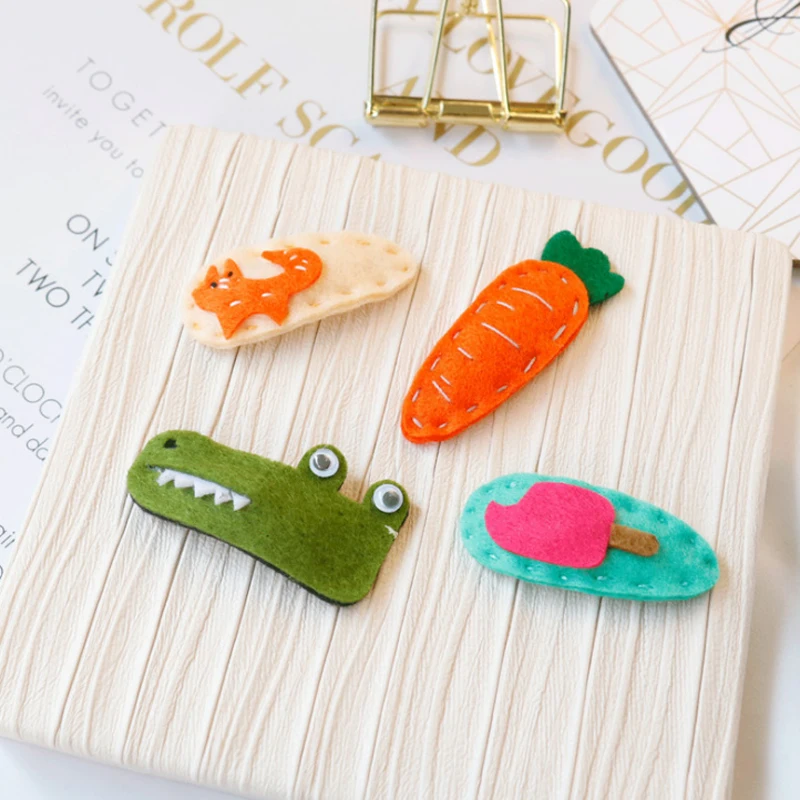Baby Hair Clips Kids Pins Cartoon Fruit Accessories For Girls Princess Cute Carrot Strawberry Barrettes |