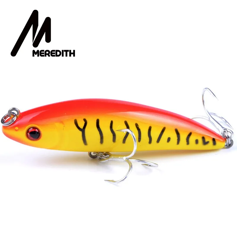 MEREDITH fishing популярная модель, качественные рыболовные приманки, VIB, маленькие карандашные приманки 75 мм 10 г, жесткие плавающие приманки