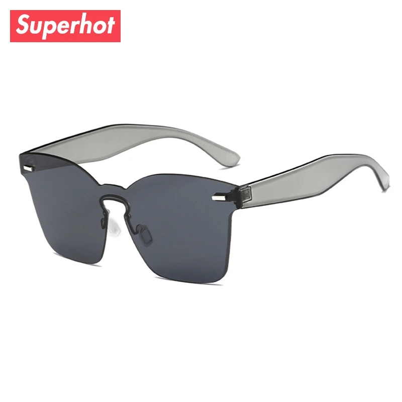 SUPERHOT Newest Women Sunglasses Flat top Square Glasses Vintage Big Frame Sun Acetate Gradient Unique Eyeglasses UV400 | Аксессуары для