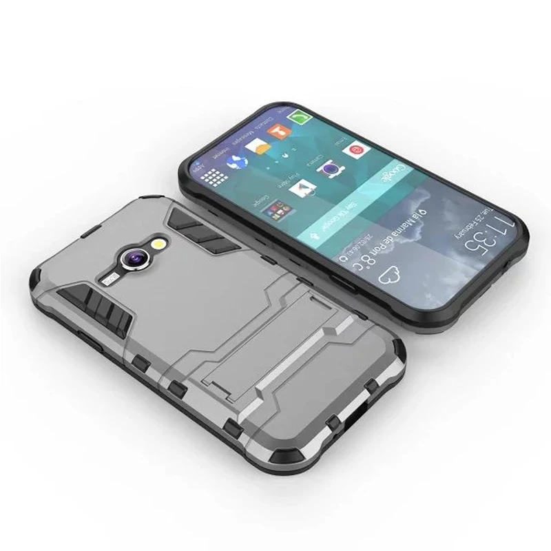 KUERPooB Для Samsung J1 (2016) J120F Броня Combo Случаи Мобильного Телефона Поддержка Держатель