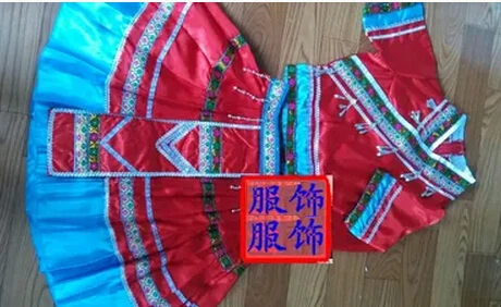 Red Новинка Скидка Женская одежда Hmong Miao Древние Традиционные танцевальные китайские платья плюс размер Miao Hmong одежда - Цвет: Red