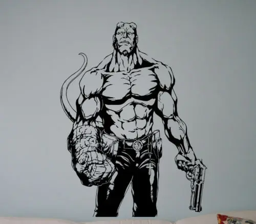 Хеллбой виниловые наклейки в виде Фотообоев c переводными картинками Детские