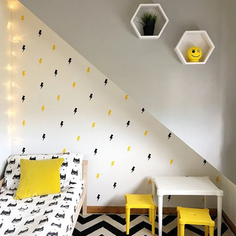 Super Lightning Decorative Stickers Wall Sticker For Kids Room Baby Boy Decal Nursery Bedroom Home Decor | Дом и сад
