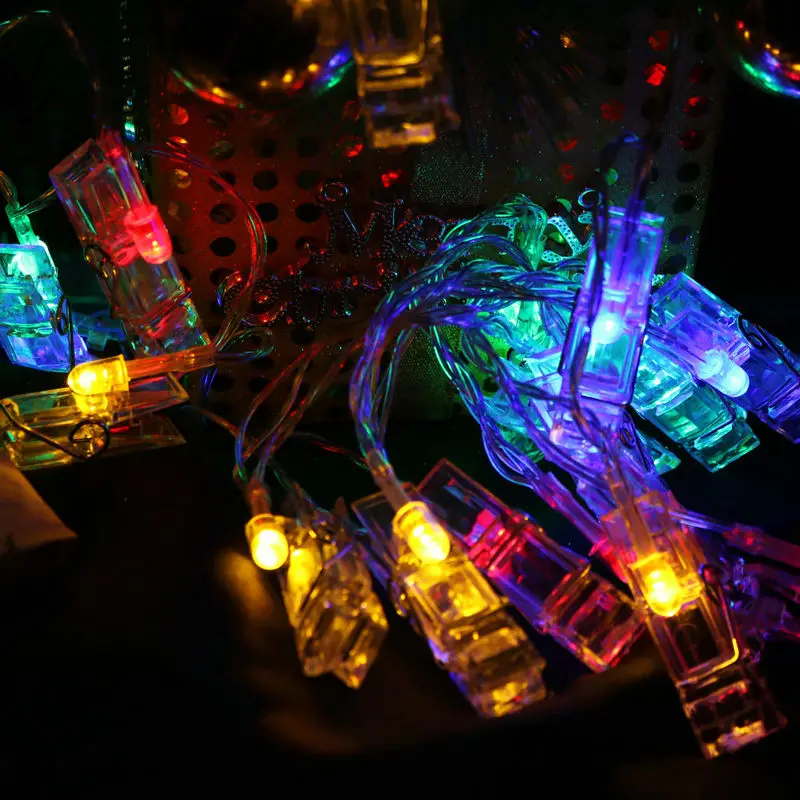 2 м F5 фото зажим светильник строка изображение колышки Дисплей 20 светодиодов