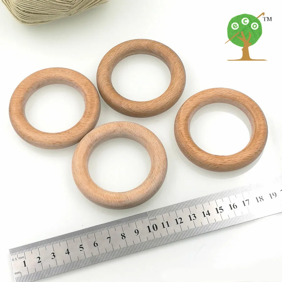 Кольцо прорезыватель из натурального бука 70 мм 2 75 дюйма 10 шт.|teething ring|ring teetherwooden ring