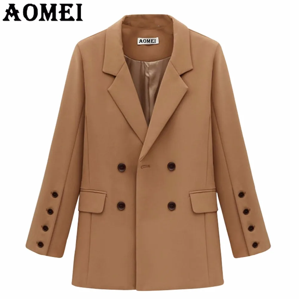 Весенний женский клубный пиджак верблюжьего оттенка повседневный модный костюм