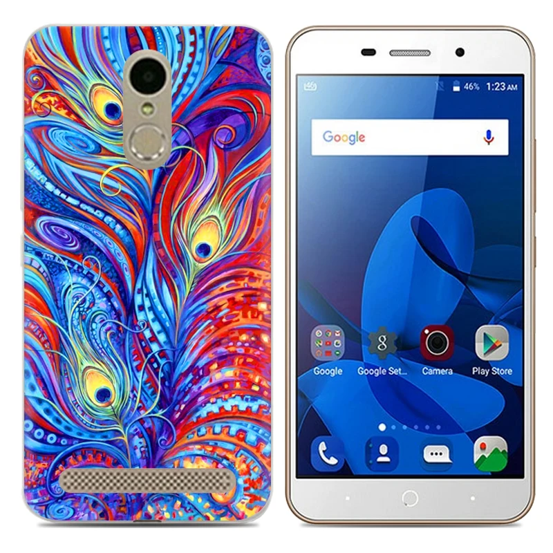 Drop Shipping TPU Soft Phone Case for ZTE Blade A602 5.5-inch Fashion Pattern Colorful Painted |