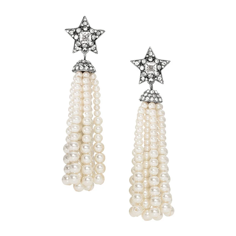 PINKSEE Luxury Simulated Pearl Earrings Long Tassel For Women Wedding Jewelry Party Bijoux Fine Gift | Украшения и аксессуары