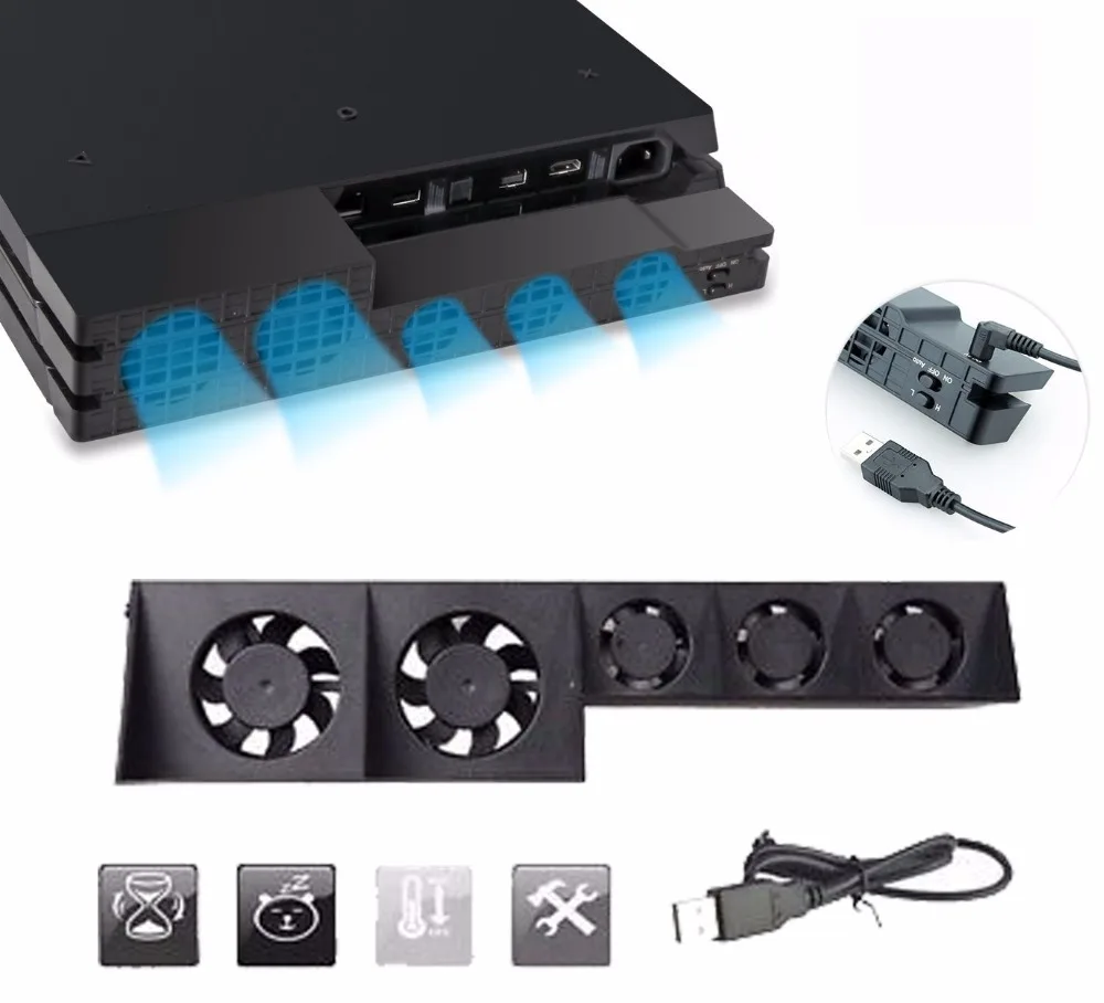 Вентилятор охлаждения для PS4 внешний вентилятор Sony PlayStation 4 Host турбо с контролем