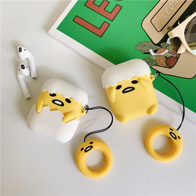 Симпатичный силиконовый чехол для AirPods 2 Bluetooth наушников Apple Airpods мультяшный