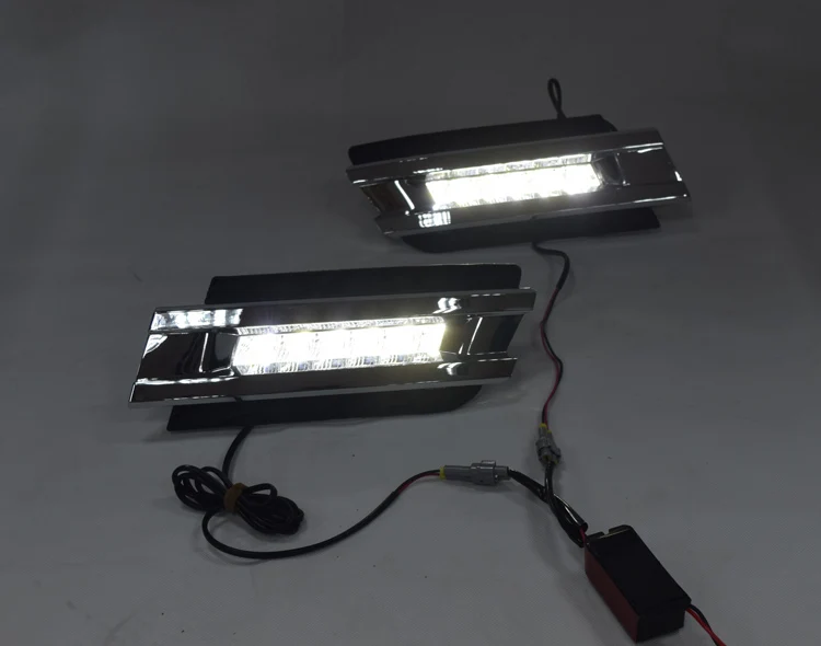 QINYI 1 комплект для Mercedes Benz X164 GL320 GL350 GL450 2006 2007 2009 светодиодный DRL дневные ходовые огни с ABS противотуманных фар Крышка