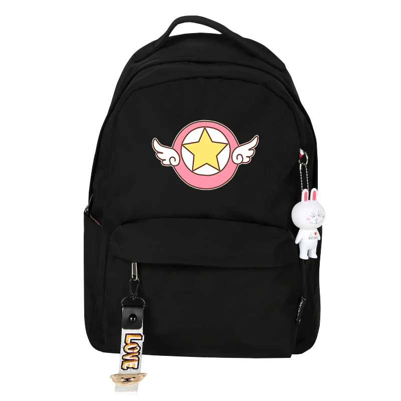 Аниме карта Captor SAKURA Kawaii женский рюкзак SAKURA милый рюкзак нейлоновые школьные сумки для девочек-подростков мультяшный рюкзак для путешествий - Цвет: 1