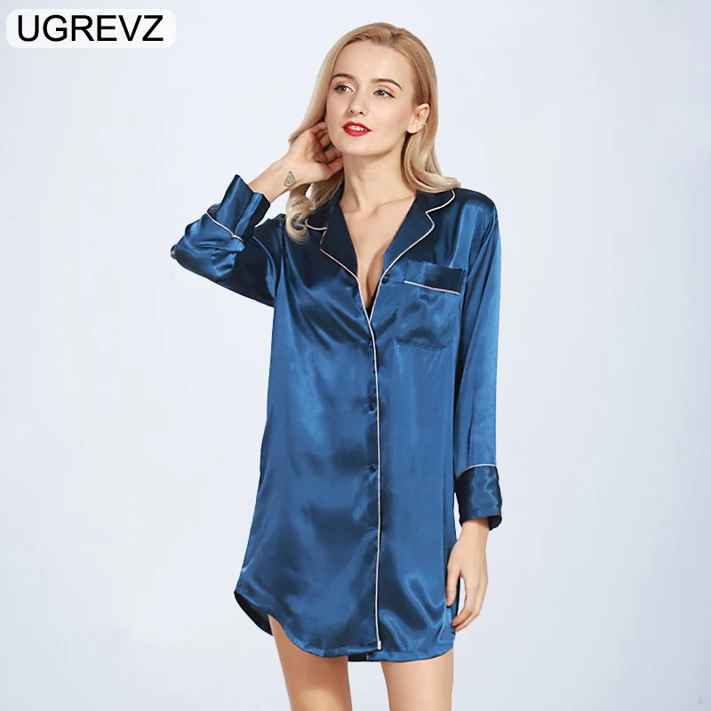 UGREVZ 2018 Новый Для женщин из искусственного шелка сексуальный сон Модные топы