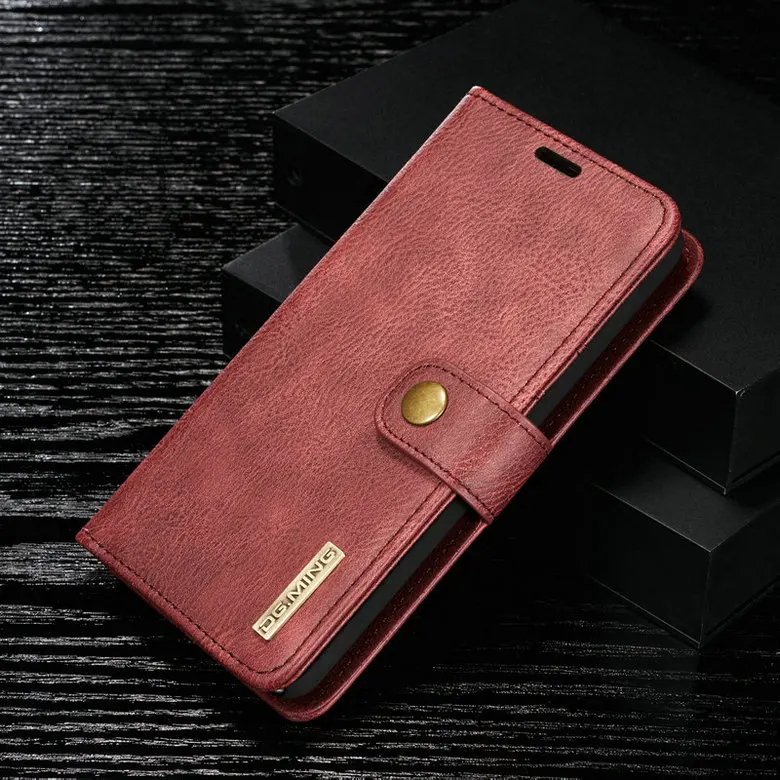 DG. MING винтажный кожаный чехол-бумажник с откидной крышкой для LG G6 G7 чехол thinq 2в1 Магнитный съемный чехол-книжка для LG V20 V30+ чехол - Цвет: Red