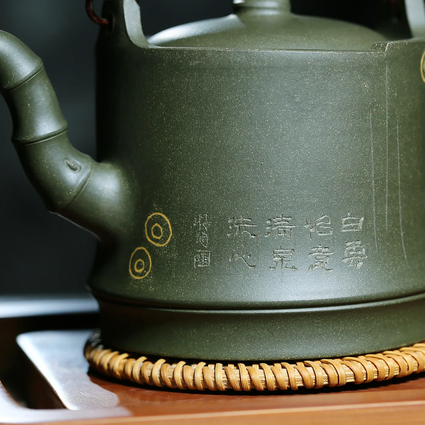 Полный ручной один лист бамбуковая ручка китайская зеленая известная Shao Li Ping Kungfu онлайн чайный горшок чайный набор оптом