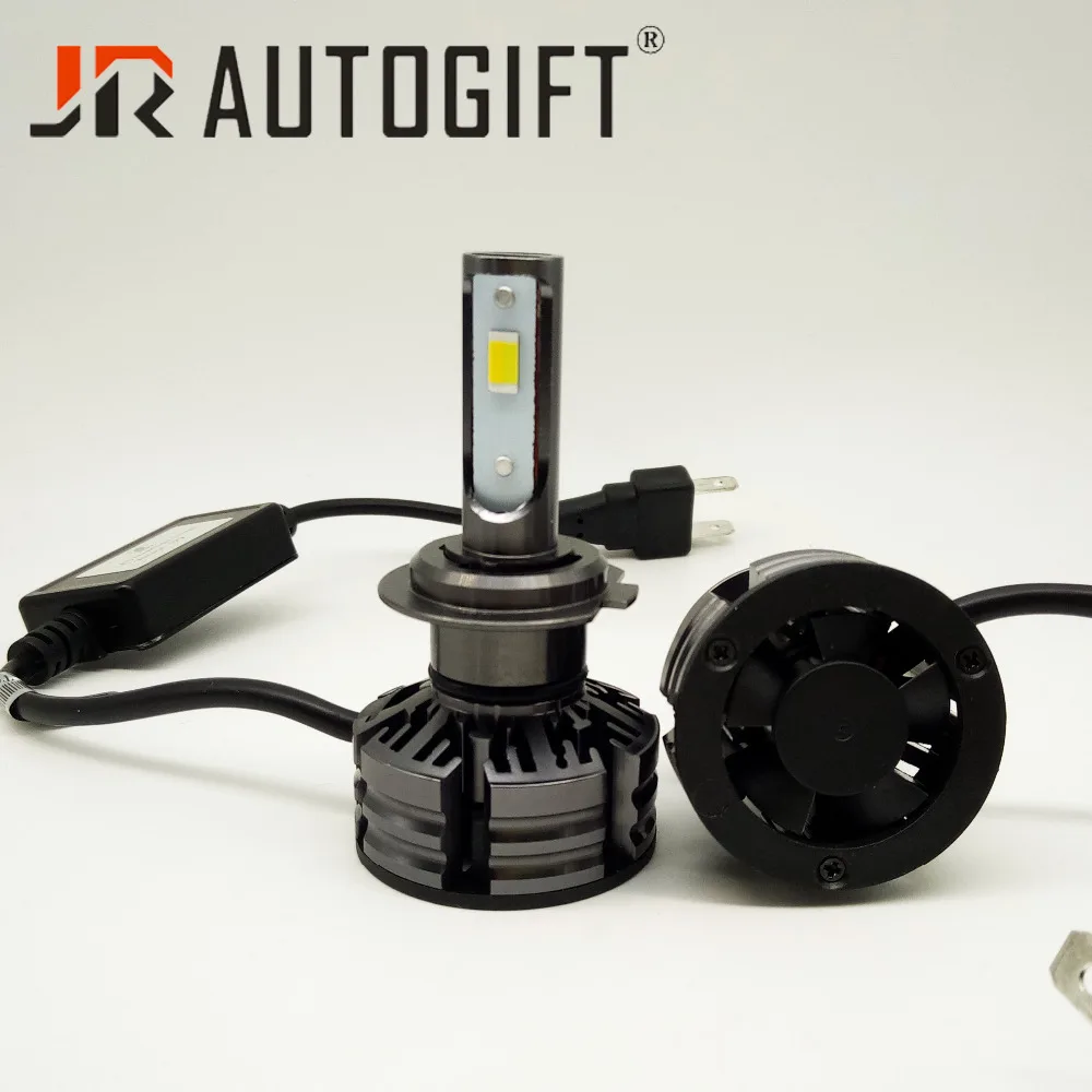 Автомобильная Трехцветная светодиодная фара лампа turbo fan H1 H4 H7 H11 HB3 HB4 3000K 4300K 6000K