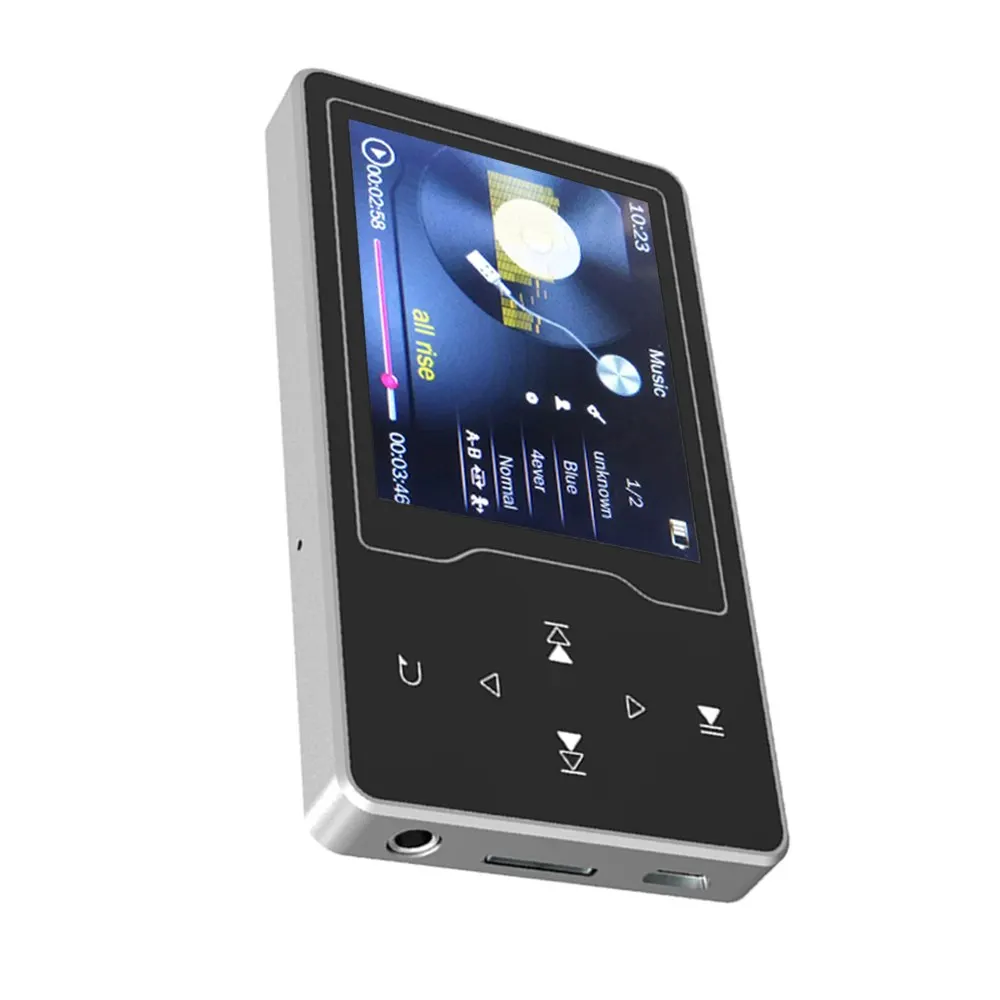 Цифровой плеер ruidu D08 8GB MP3 MP4 с экраном 2,4 дюйма, музыкальный плеер без потерь, аудио-видео плеер, fm-радио, запись, чтение электронных книг - Цвет: Черный