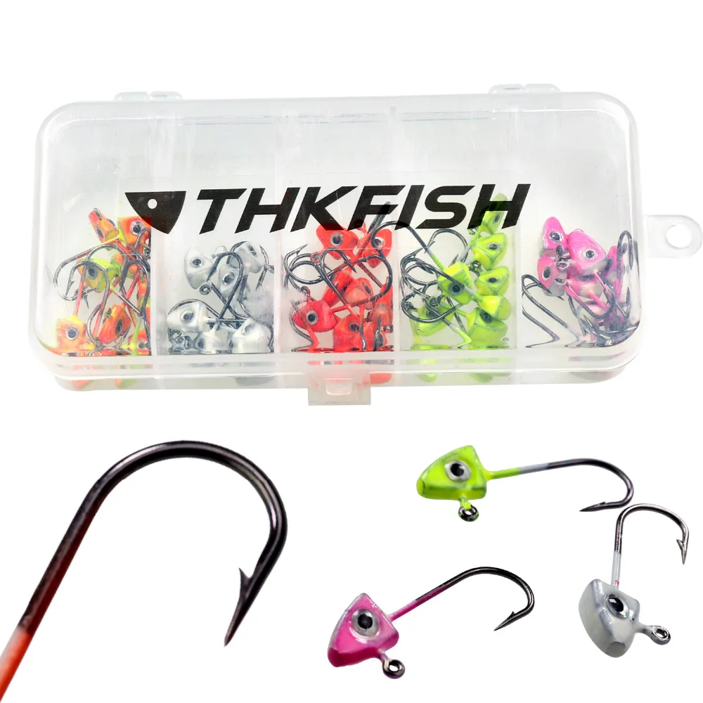 THKFISH 50 шт. 1 6 г 8 зимние ледовые рыболовные Джиги приманки свинцовые крючки ледяная