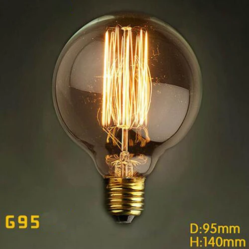 Ретро Edison led светильник лампочка E27 220 В 40 Вт ST64 T10 T45 T300 G95 нити Винтаж ампулы лампа накаливания Эдисона лампа подвесной светильник s