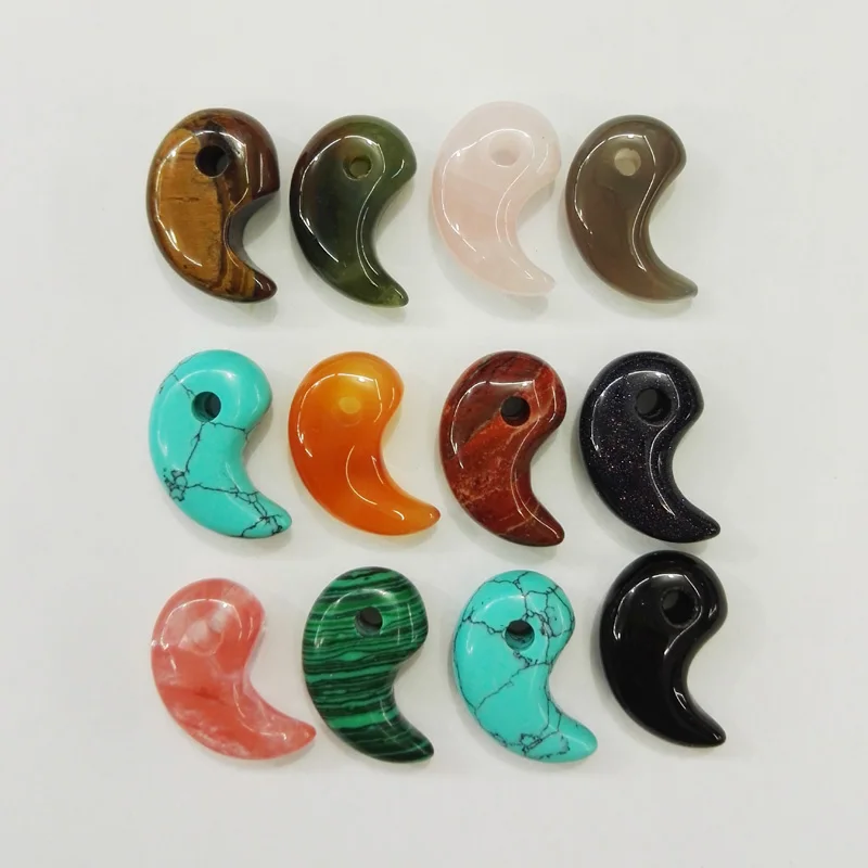 Модные подвески из натурального камня в форме крыла ожерелье для изготовления