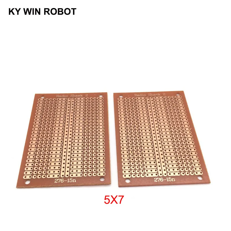 

2pcs/lot DIY Prototype Paper PCB Universal Experiment Matrix Circuit Board Two Holes Three Connected Hole Single hole 5x7CM