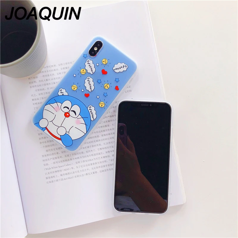 Doraemon Mobile Phone Shell Case For iPhone 6 6S 7 8 Plus Cases Cute X XS XR MAX Soft Fundas |
