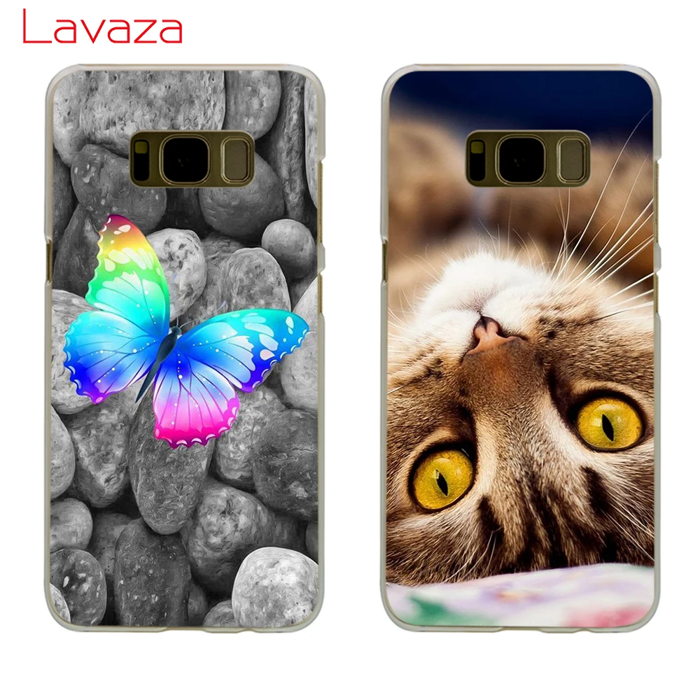 Твердый чехол для телефона Lavaza с подставкой в виде бабочки и кошачьего носа Samsung