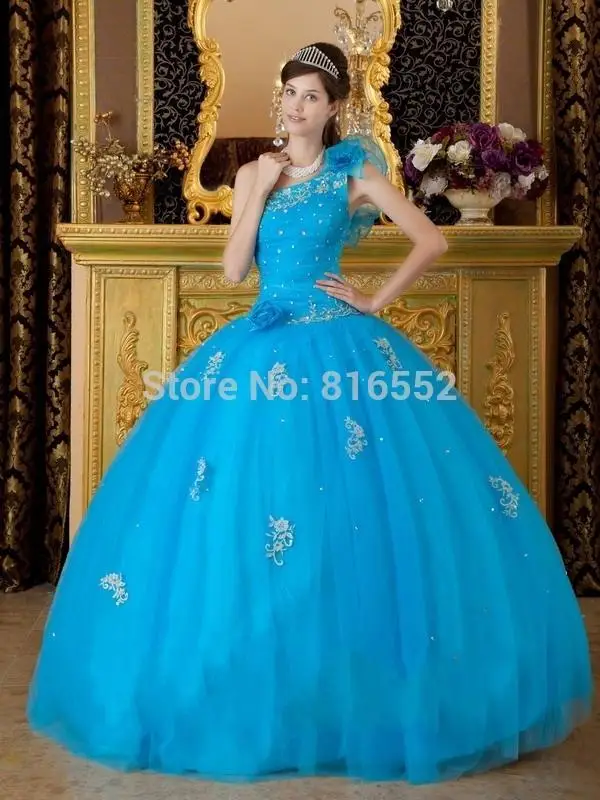 Новый Сексуальный SexeMara Quinceanera Платья 2017 Бальное платье Милая с Плеча