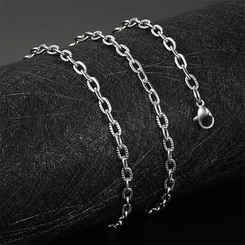 AZIZ BEKKAOUI Basic Chain Necklace for Men Women Corn Link Twist Wholesale Jewelry 45-60cm  Украшения и