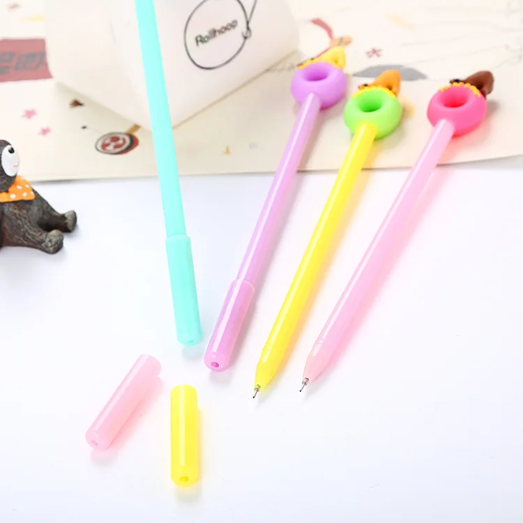 40 pcs Creative Polar Bear Neutral Pen Cute Cartoon Silicone Head Student Stationery Water Needle kawaii school supplies | Канцтовары