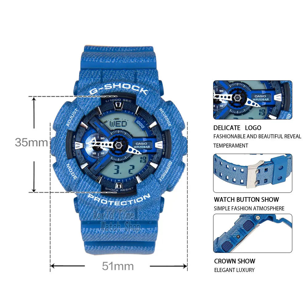 Casio Watch Men G SHOCK Хронограф Top Luxury Set Водонепроницаемый Спортивные Кварцевые Часы LED