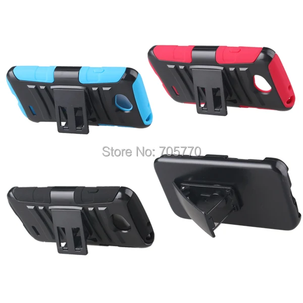 For LG L70 Holster Hybrid Combo Silicon Plastic PC Cell Phone Cases Stand |