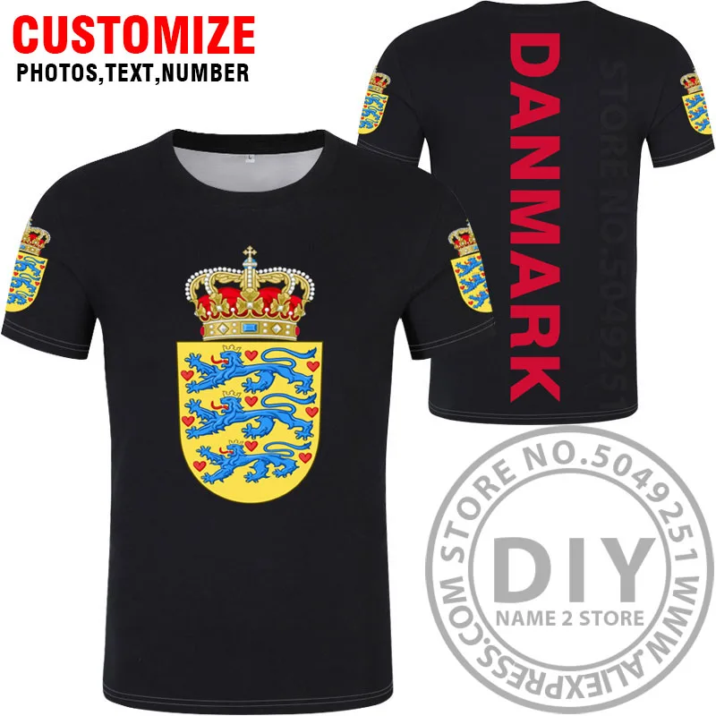 Style 6 Датская футболка с логотипом,, на заказ, с именем, номером dnk, футболка, Национальный флаг, датское Королевство, страна, danmark, dk, принт, фото, одежда - Цвет: Style 6