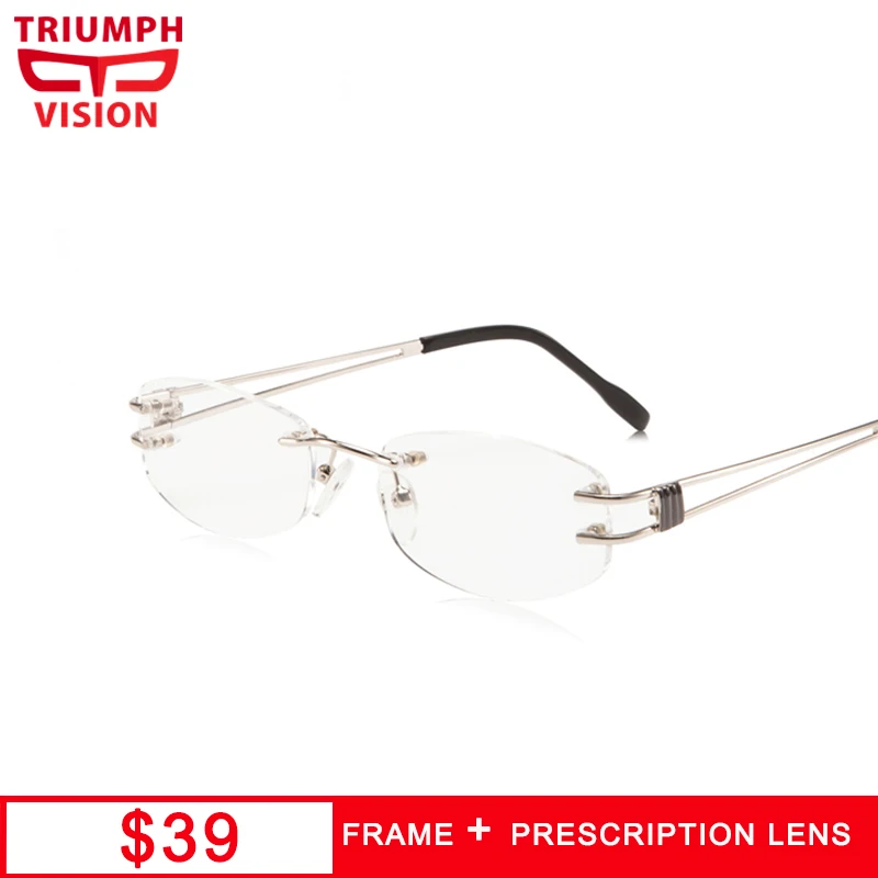 TRIUMPH VISION оправа без оправы очки по рецепту женские фотохромные для близорукости