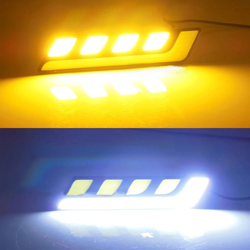 LED DRL сплава alu автомобили днем Бег свет Водонепроницаемый COB Белый Цвет дневной +